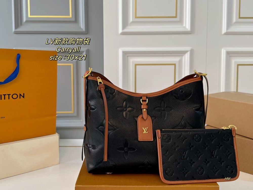 LV bag carryall leather bag 30cm