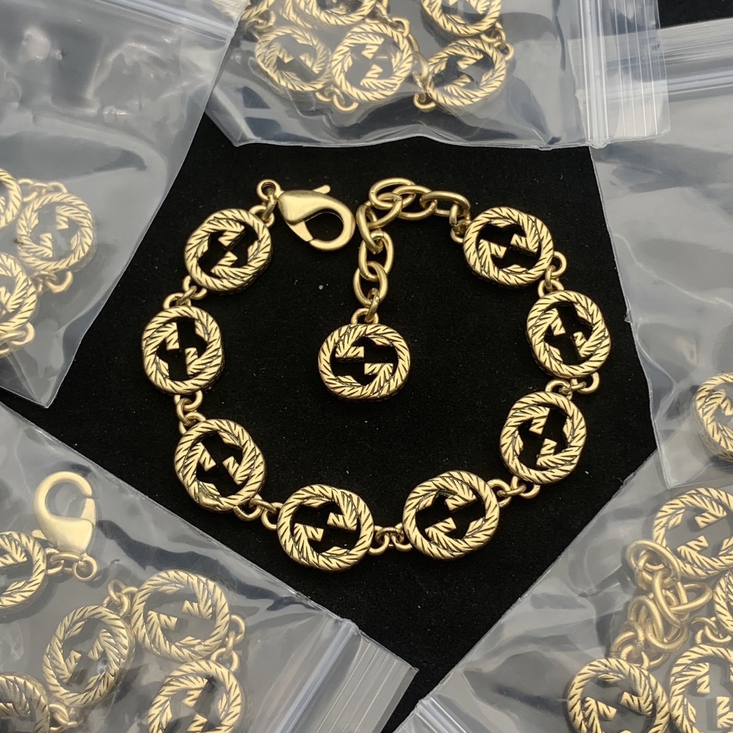 Gucci Gold Quilted Bracelet 228