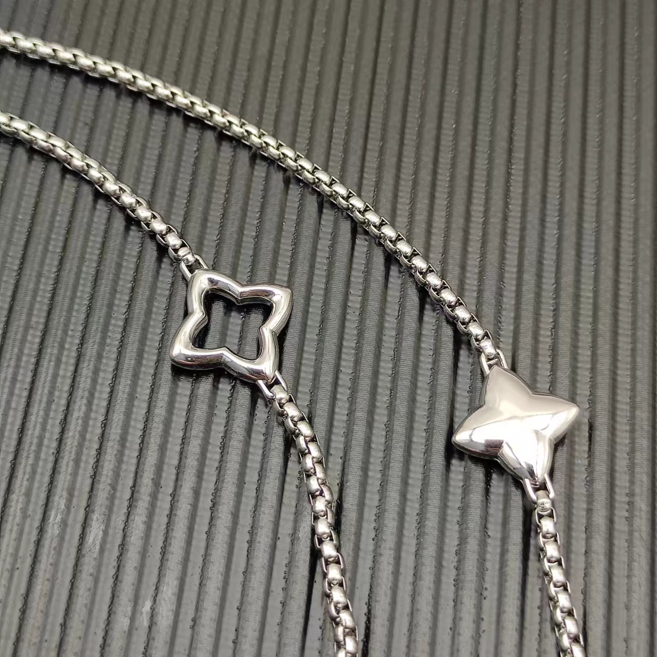 David Yurman Silver Textured Necklace 172