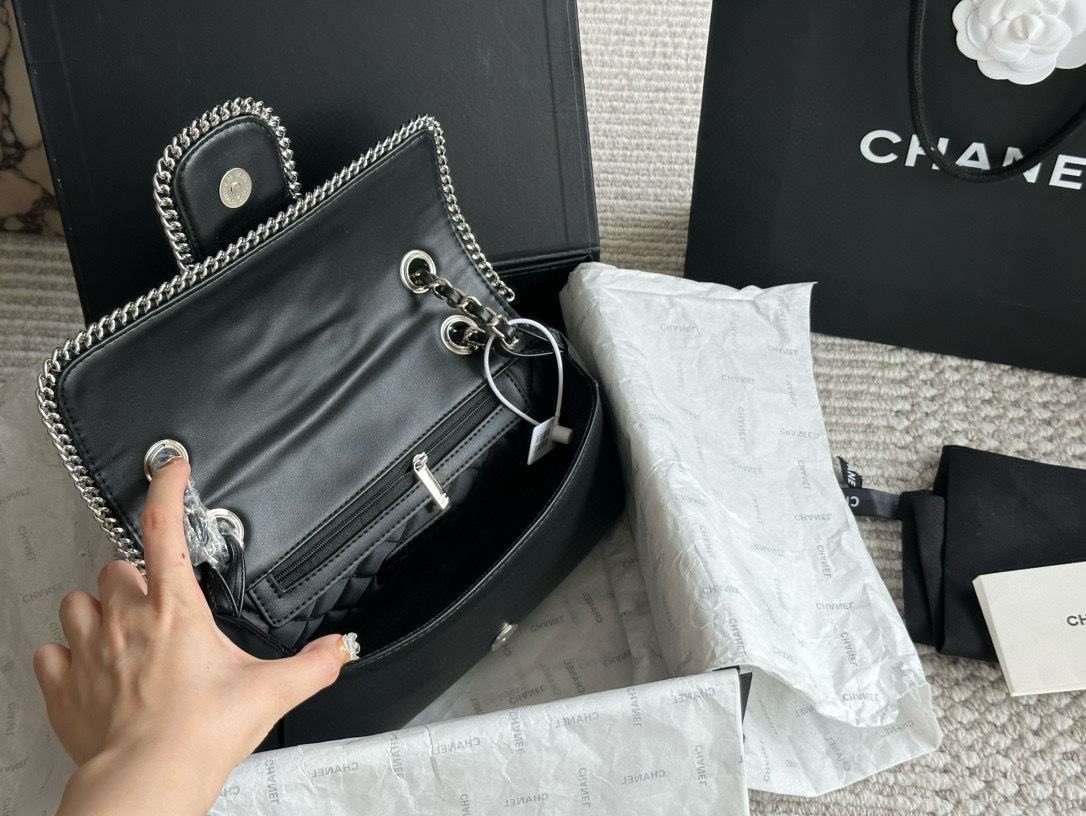 Chanel Silver Logo-Accented Bag 1334