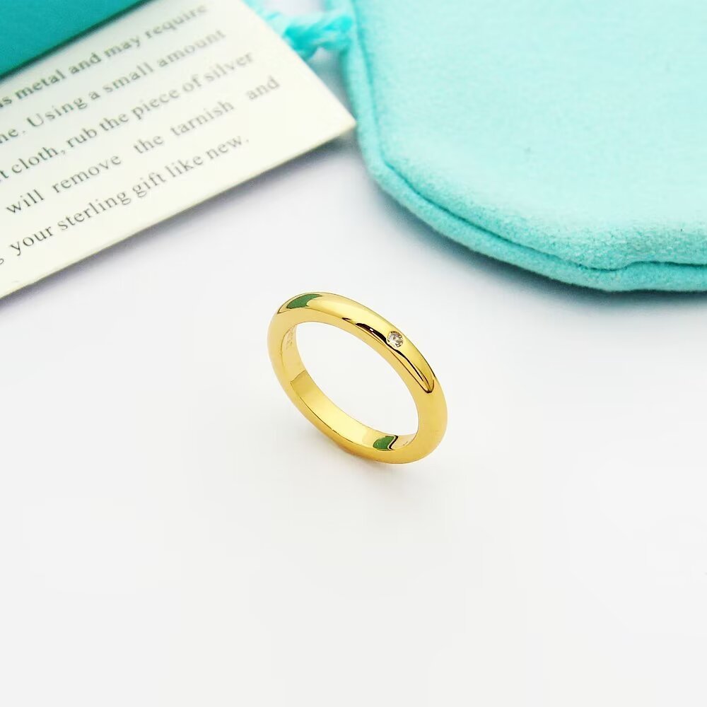 Tiffany Silver Logo-Accented Ring 028