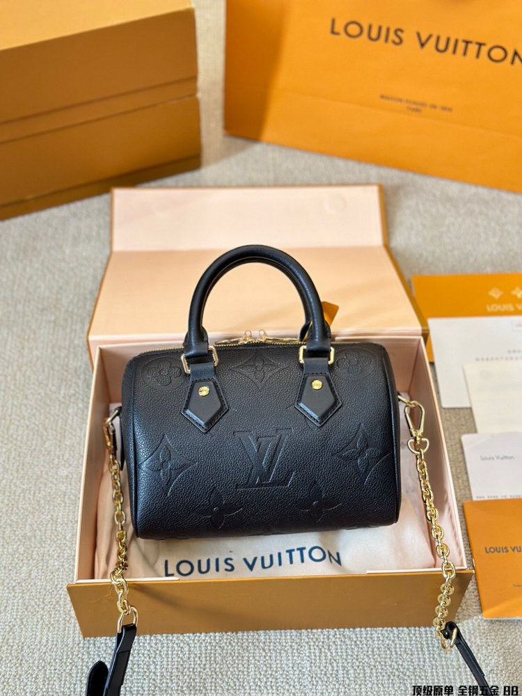 LV bag Speedy  leather bag 20cm