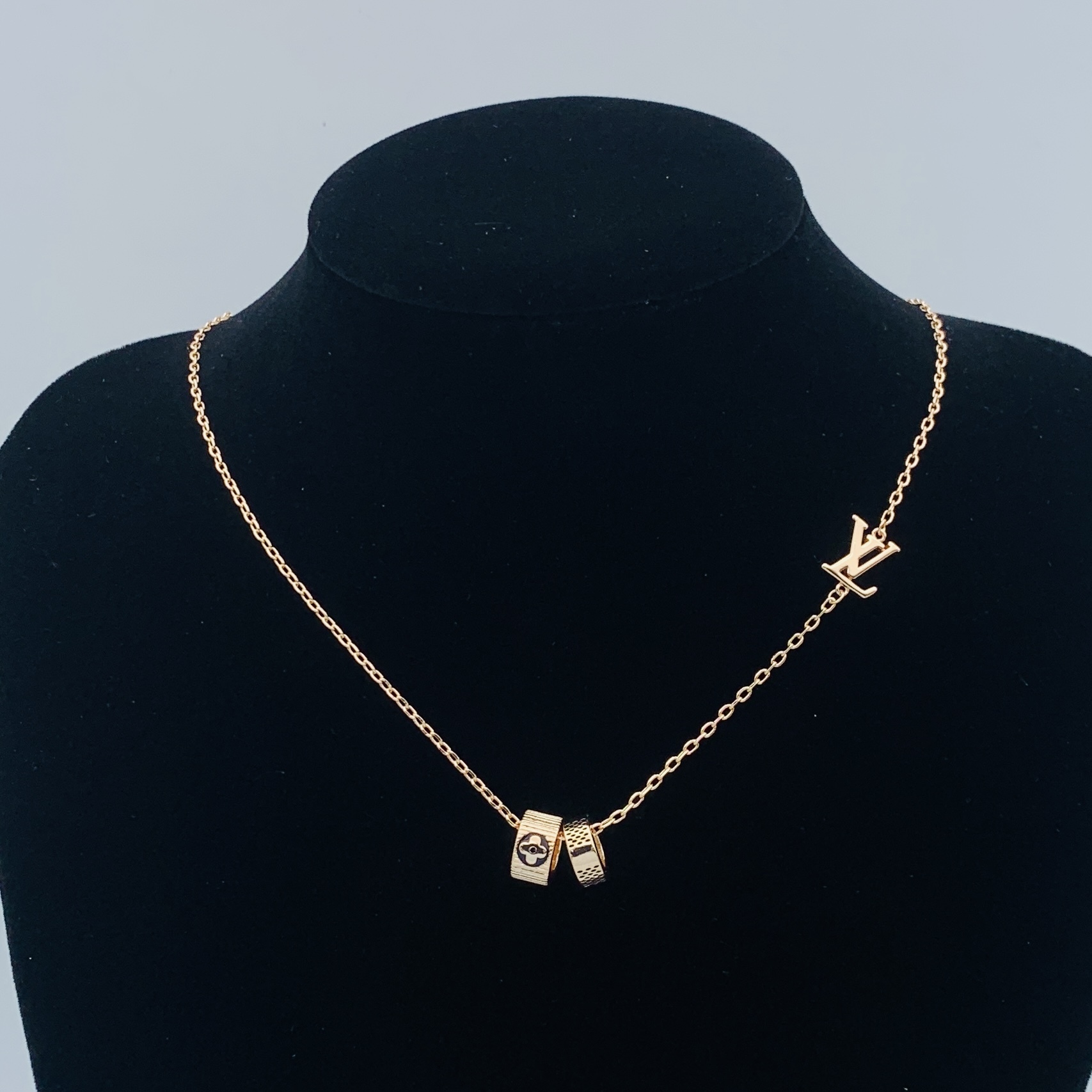 LV Rose Gold Vintage-Inspired Necklace 1114