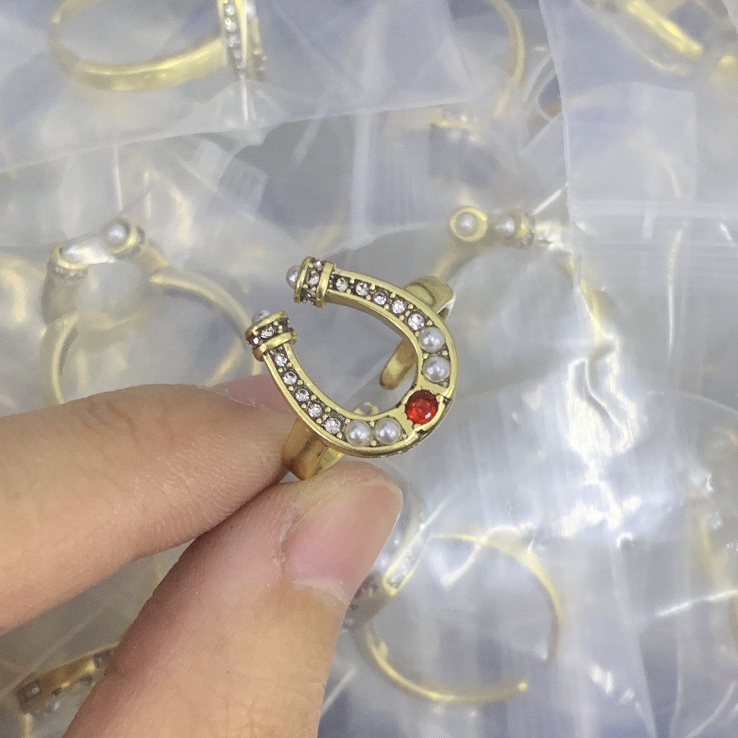 Alexander McQueen Rose Gold Vintage-Inspired Earrings 069