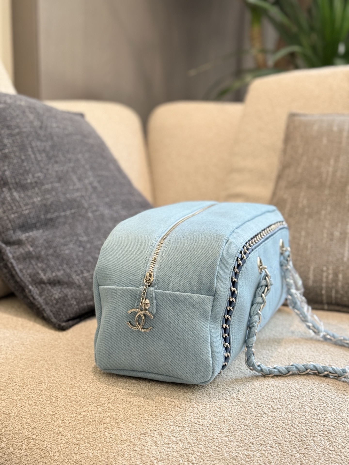 Chanel Blue Quilted Bag 1314