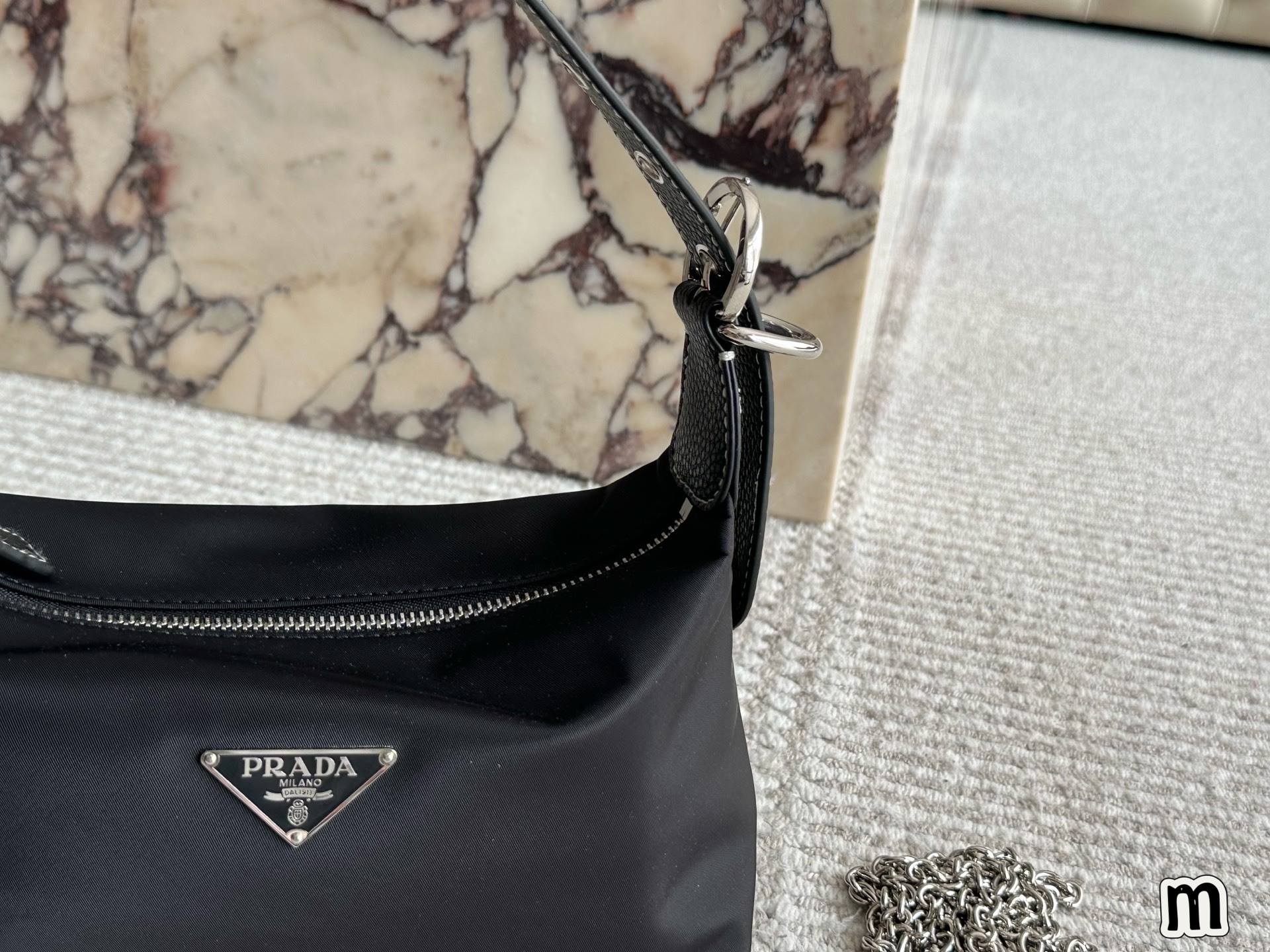 Prada Silver Vintage-Inspired Bag 046