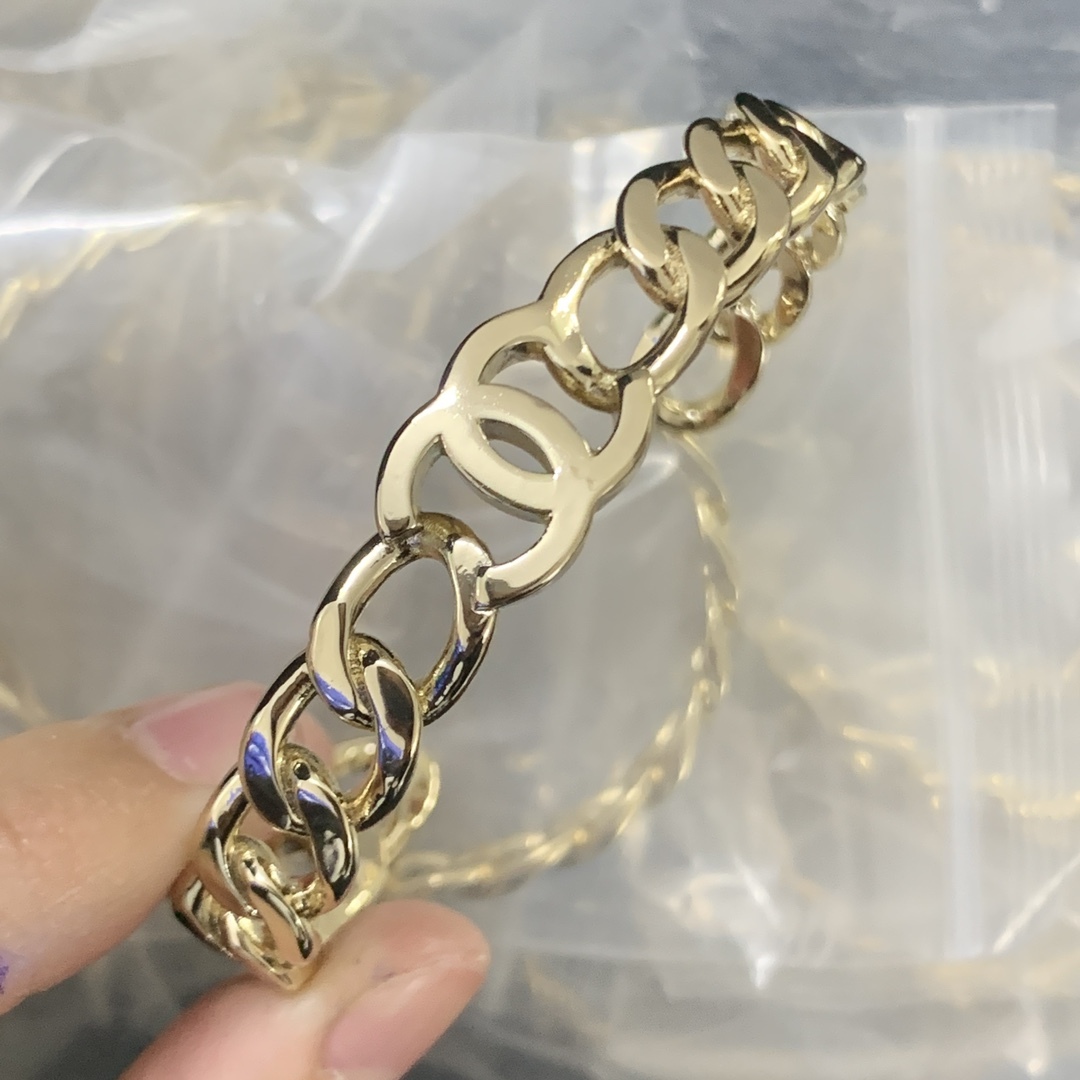Chanel Rose Gold Vintage-Inspired Bracelet 695