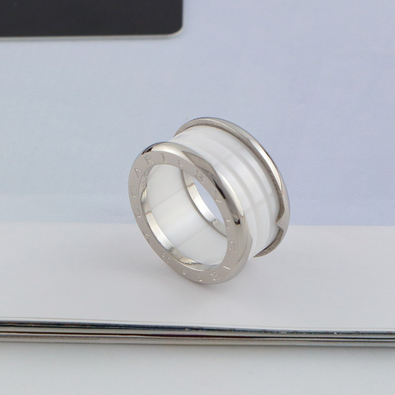 BVLGARI Rose Gold Logo-Accented Ring 014