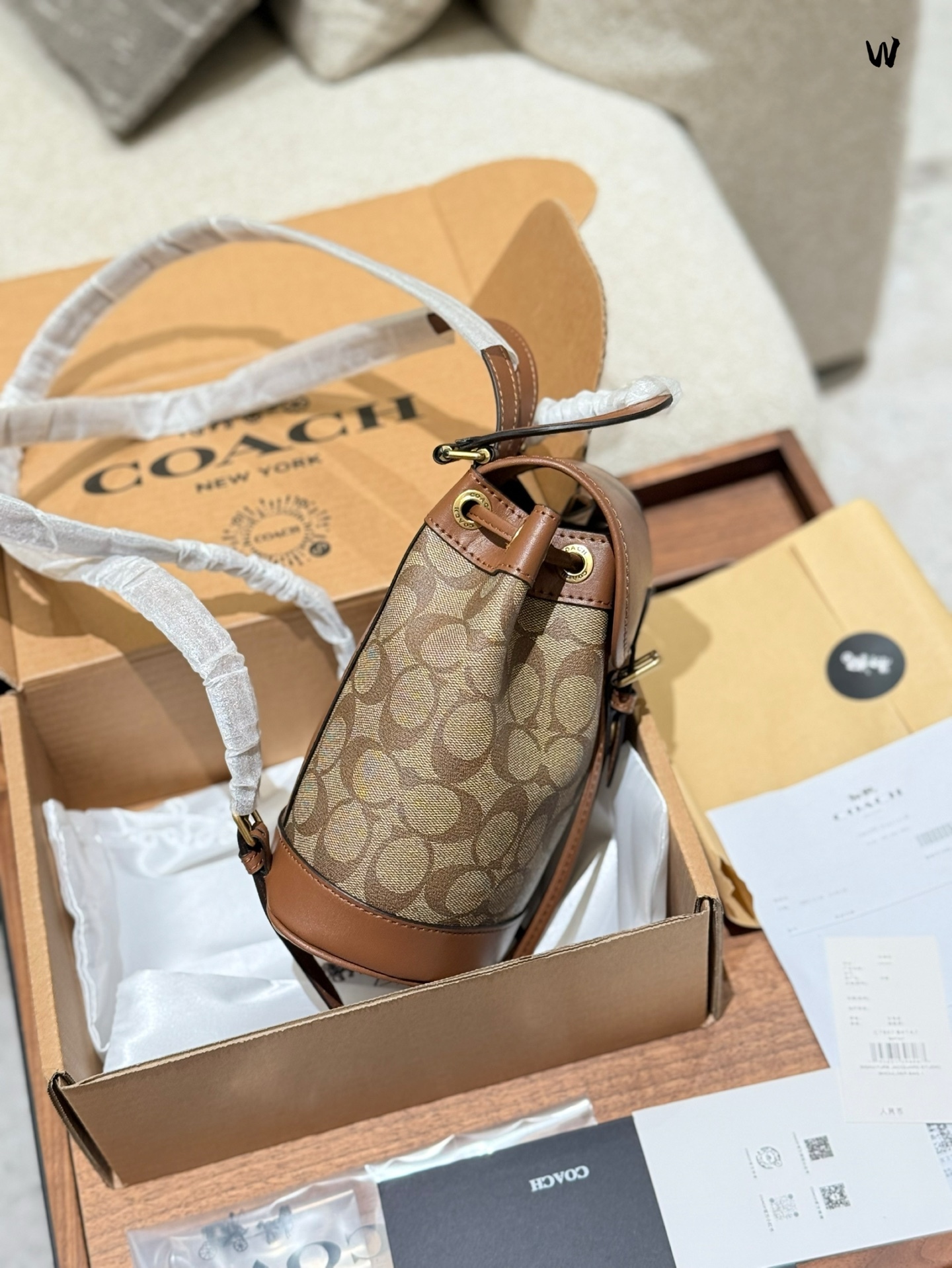 Coach Rose Gold Vintage-Inspired Bag 051