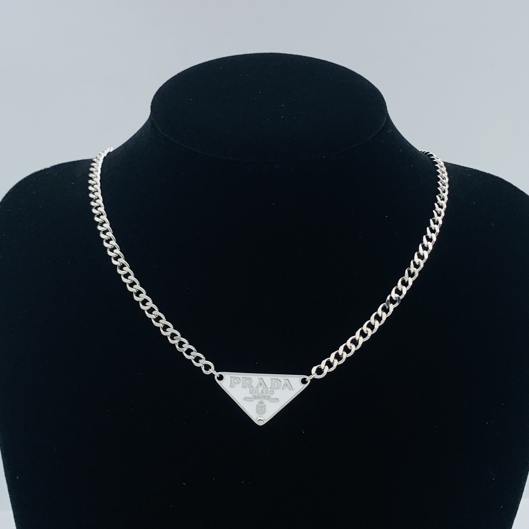 Prada Silver Vintage-Inspired Necklace 217