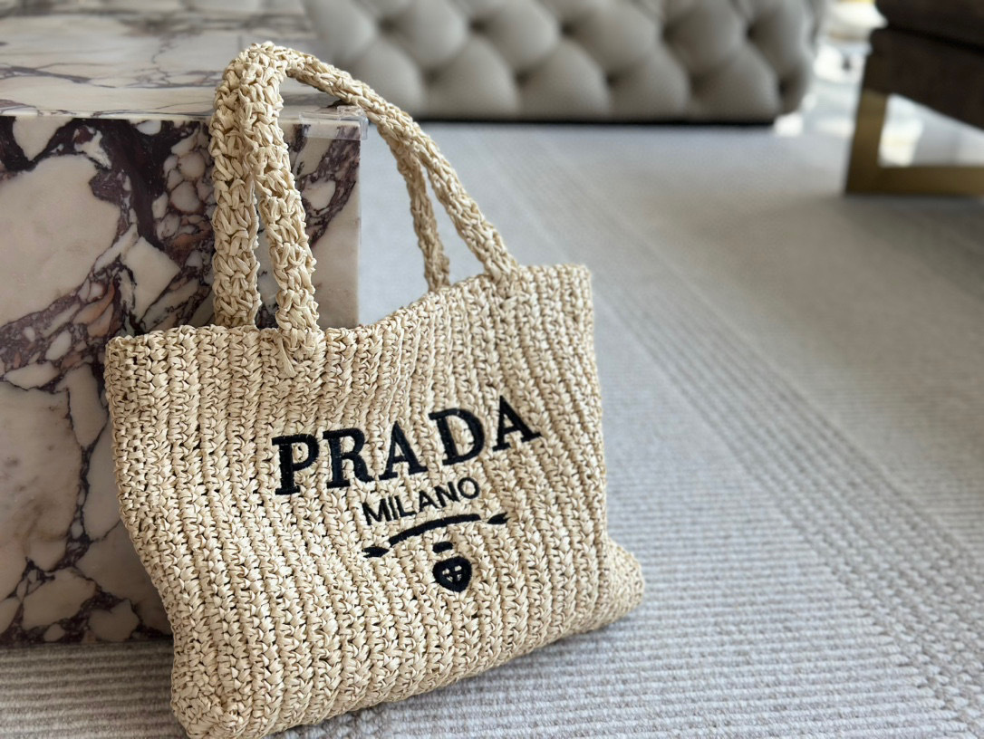 Prada Beige Logo-Accented Bag 001
