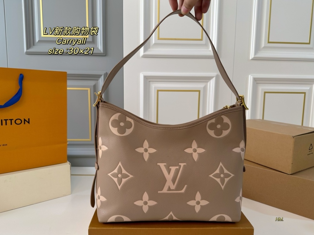LV bag carryall leather bag 30cm