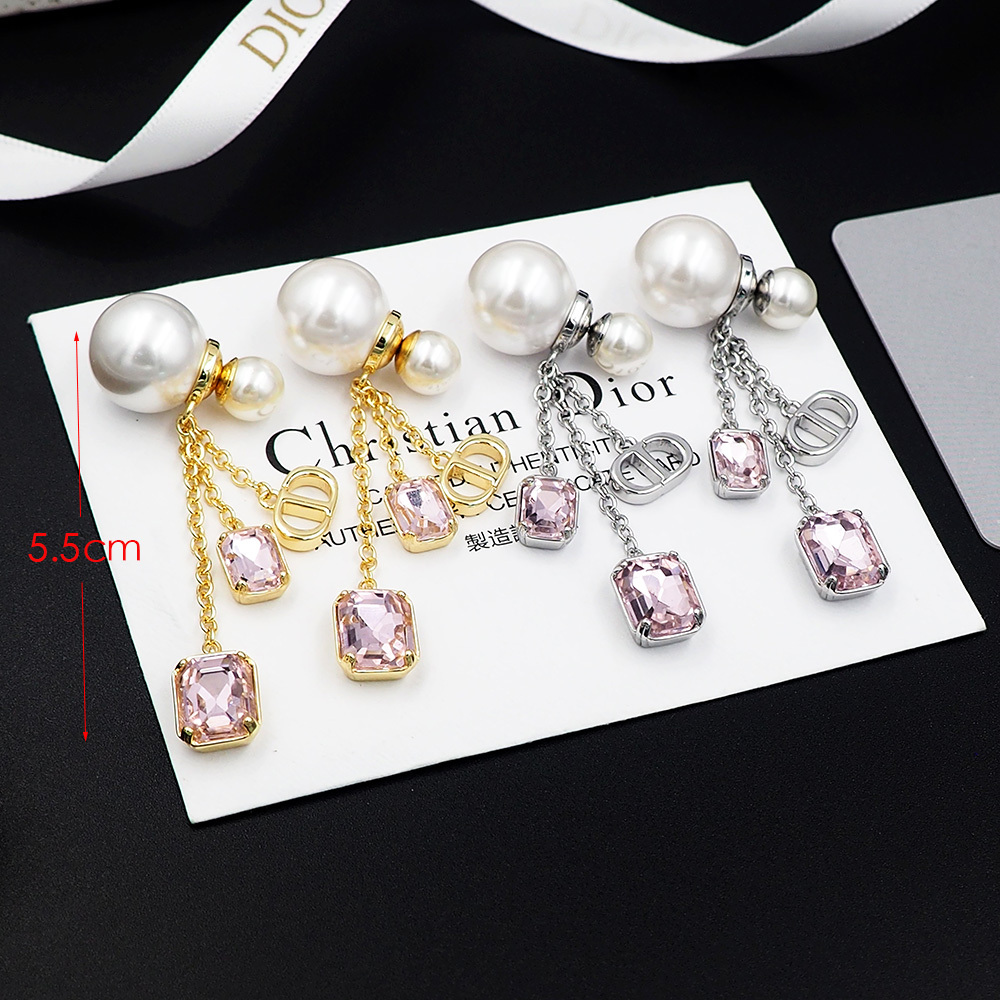Dior Rose Gold Vintage-Inspired Earrings 028
