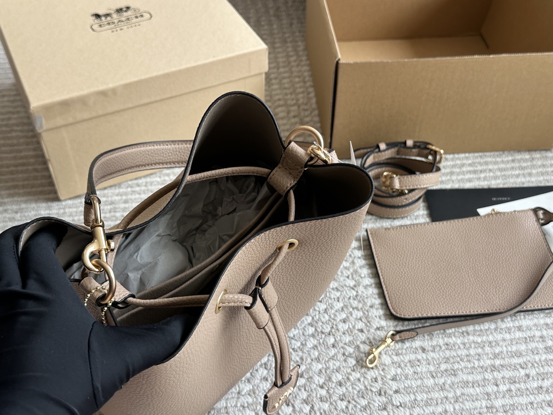 Coach Rose Gold Vintage-Inspired Bag 075