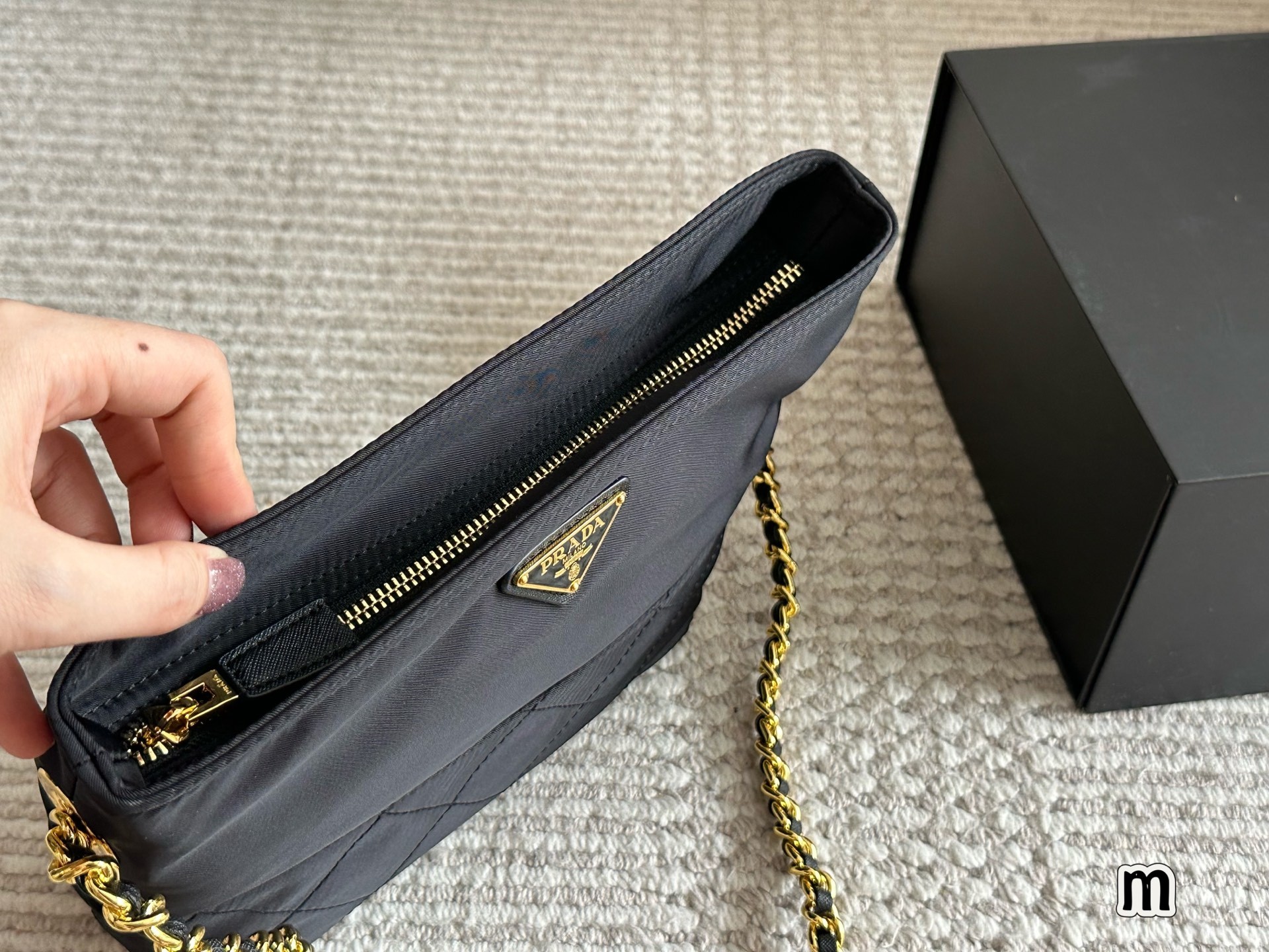 Prada Gold Quilted Bag 086