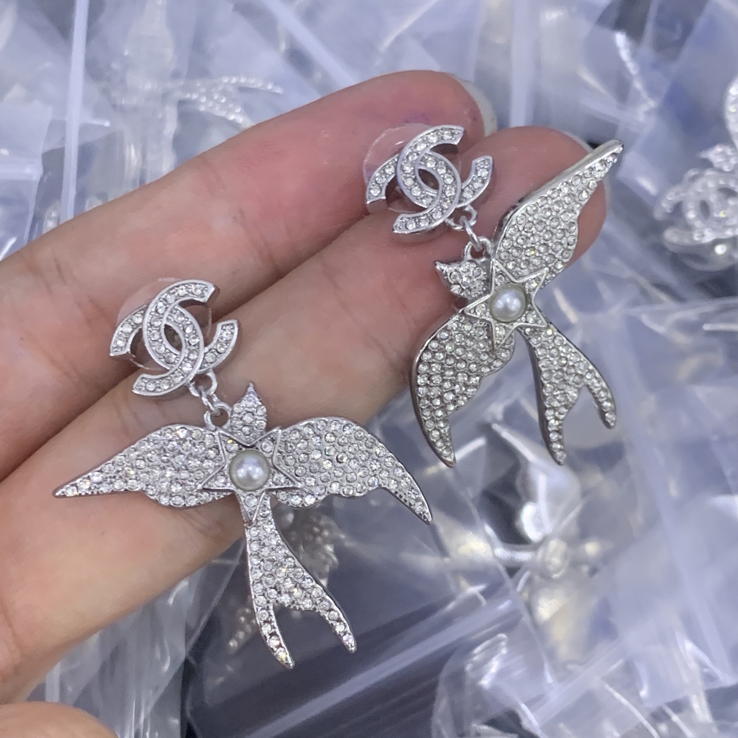 Chanel Silver Vintage-Inspired Earrings 568