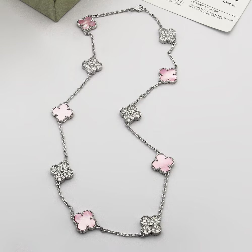 Van Cleef Rose Gold Vintage-Inspired Necklace 063