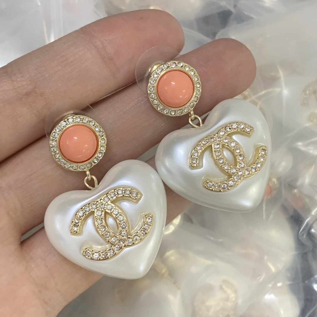 Chanel Rose Gold Vintage-Inspired Earrings 468