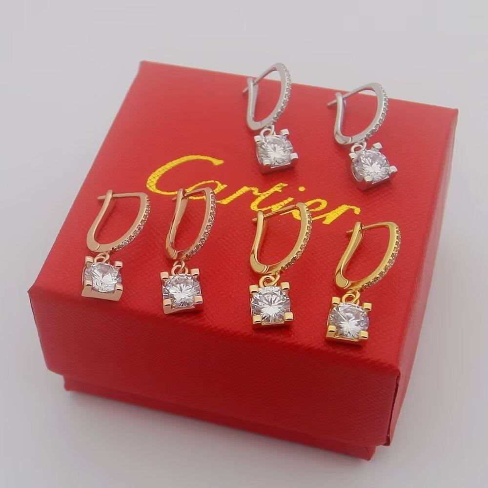 Cartier D’AMOUR Rose Gold Logo-Accented Earrings 0132