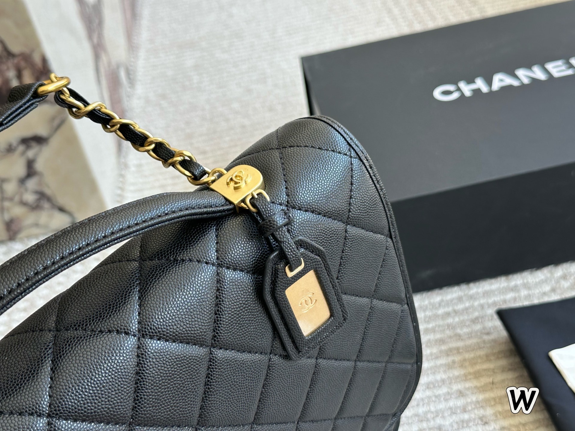 Chanel Beige Quilted Bag 1405