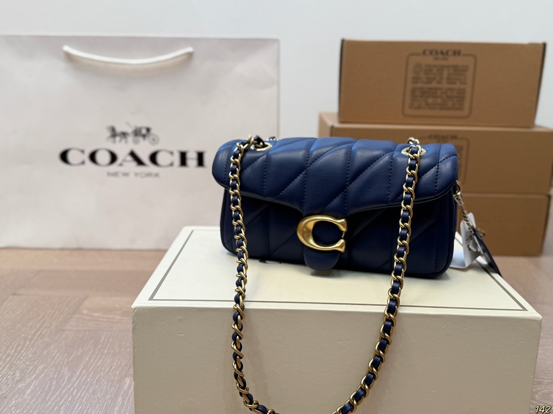 Coach Blue Logo-Accented Bag 186