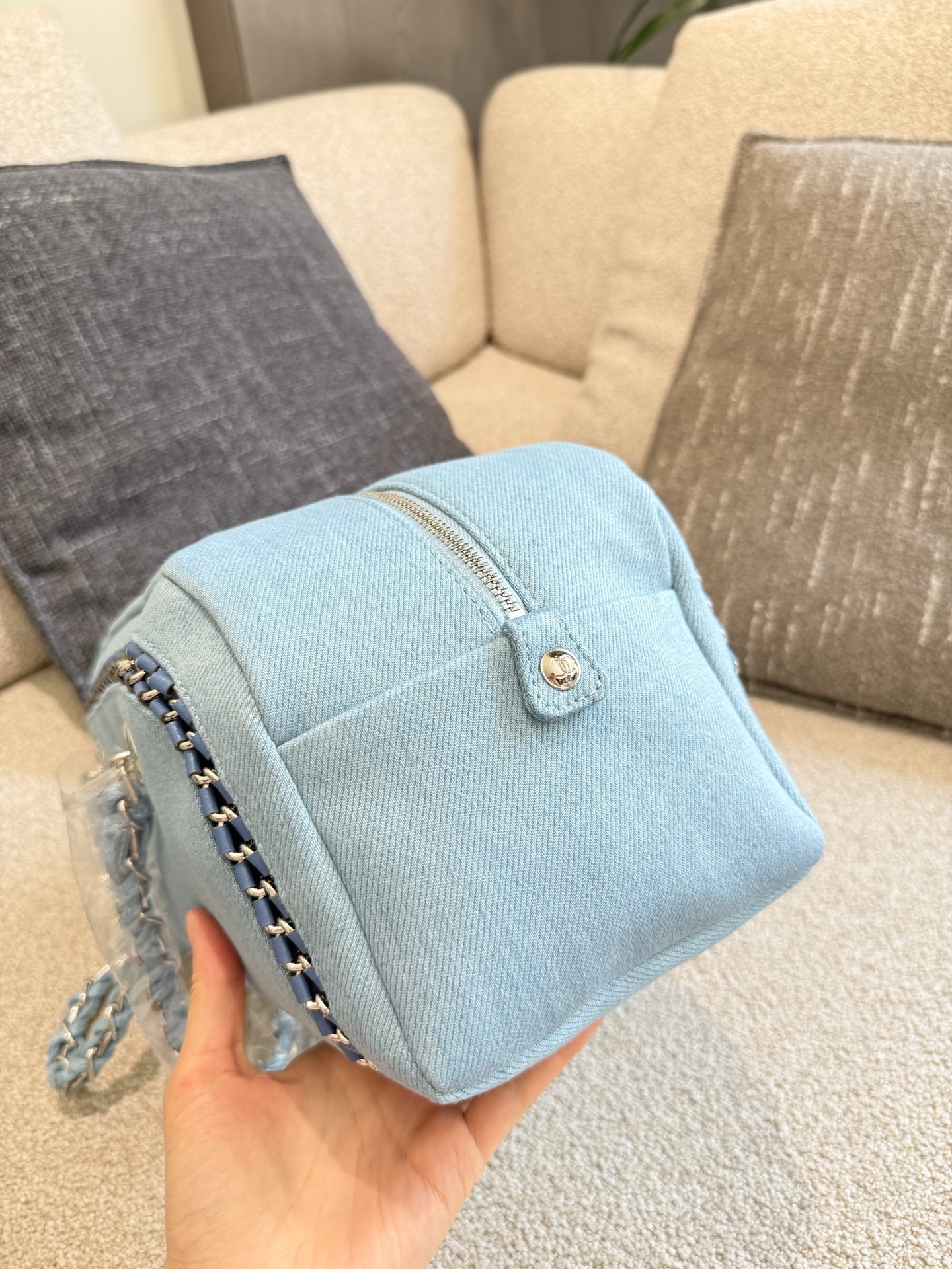 Chanel Blue Quilted Bag 1314