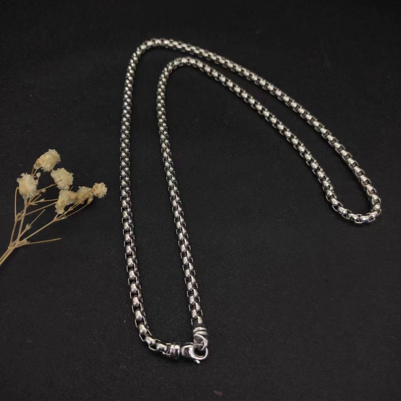 David Yurman Silver Logo-Accented Necklace 144
