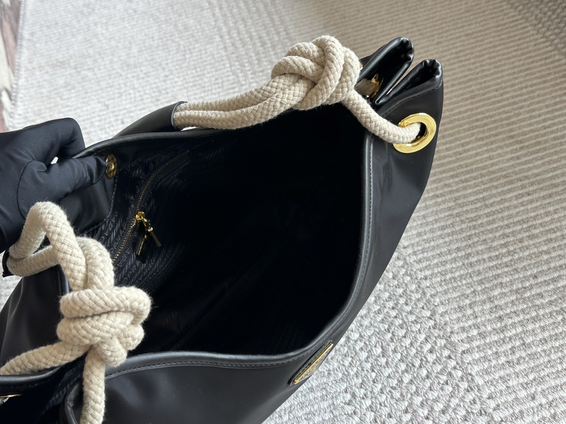 Prada Beige Vintage-Inspired Bag 075
