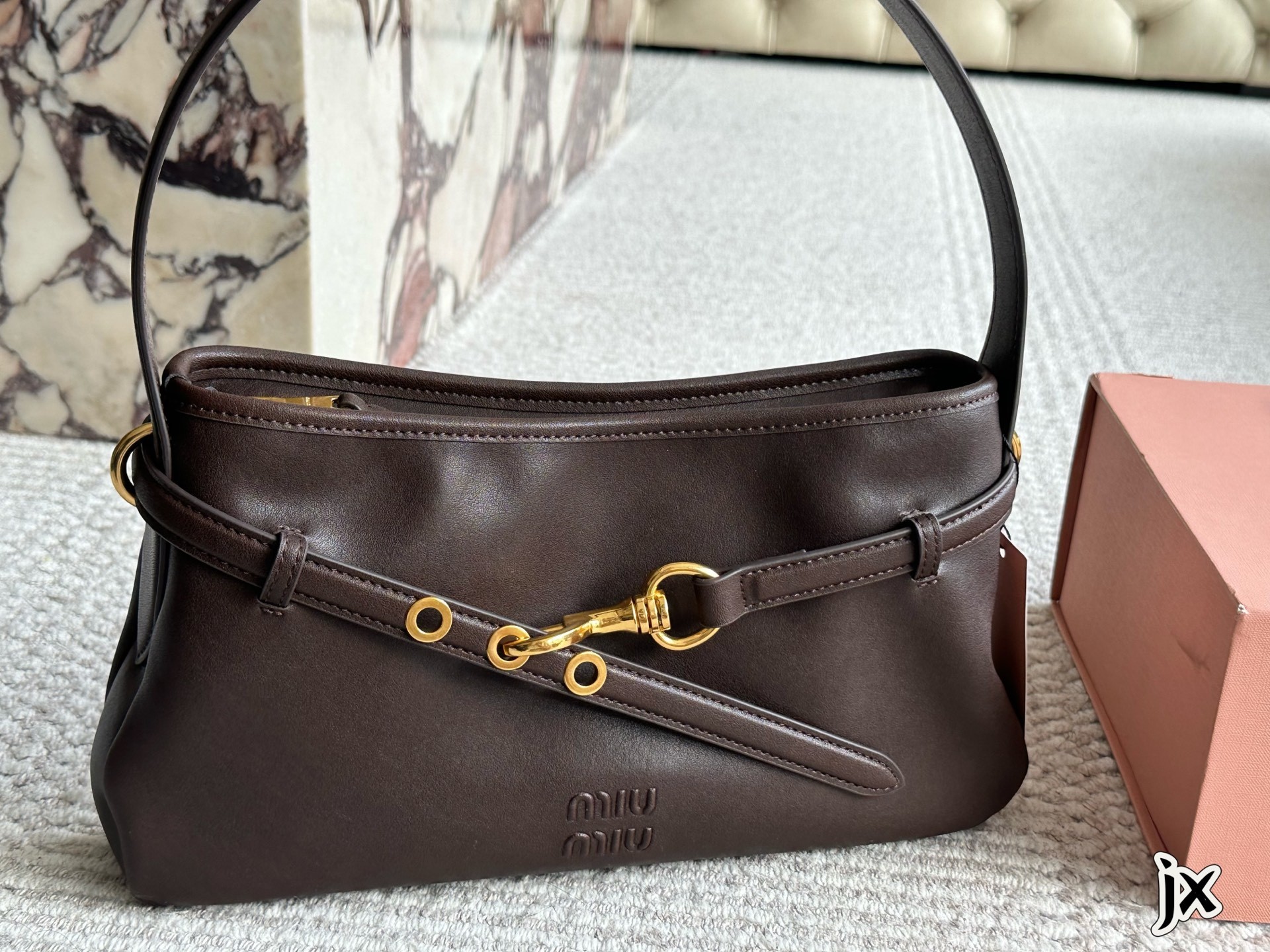 Miu Miu Rose Gold Vintage-Inspired Bag 164