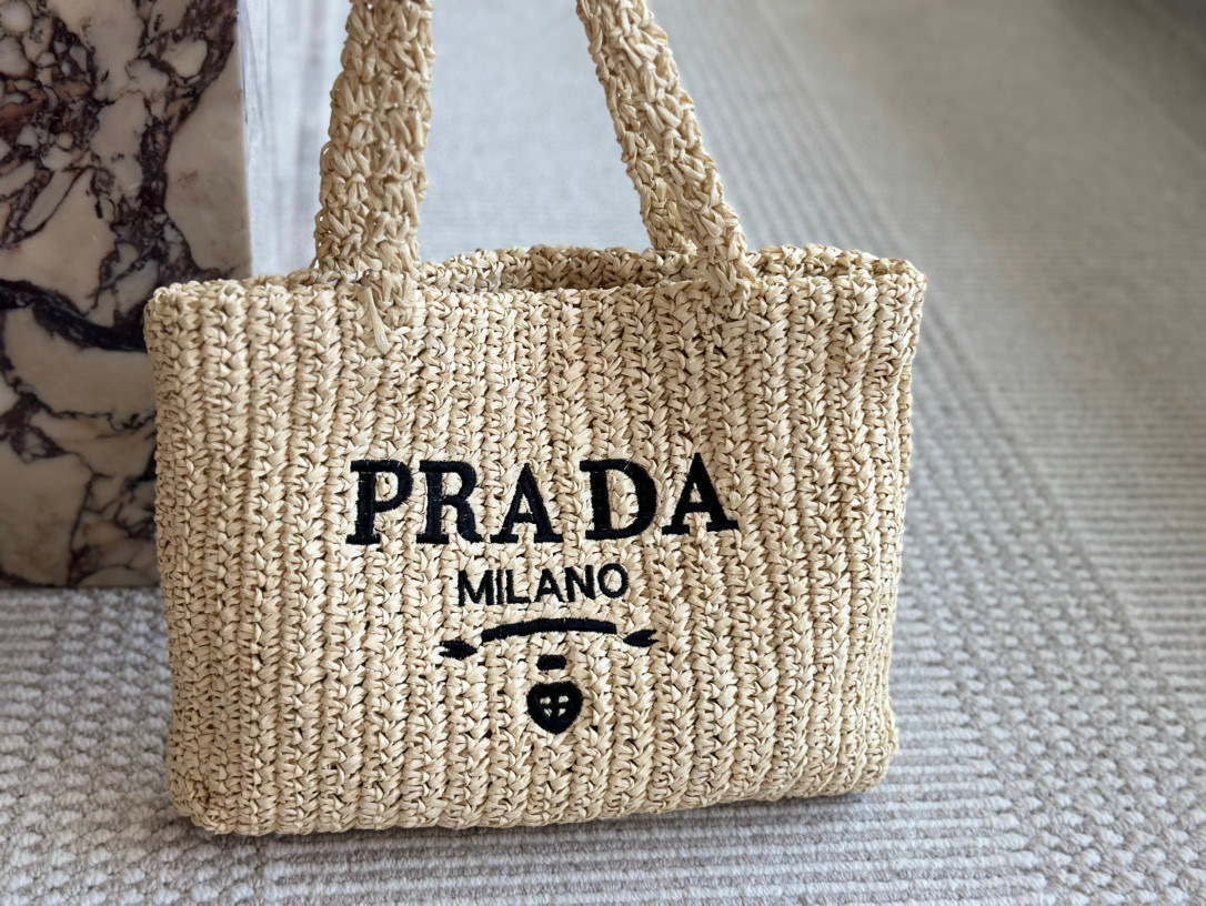 Prada Beige Logo-Accented Bag 001