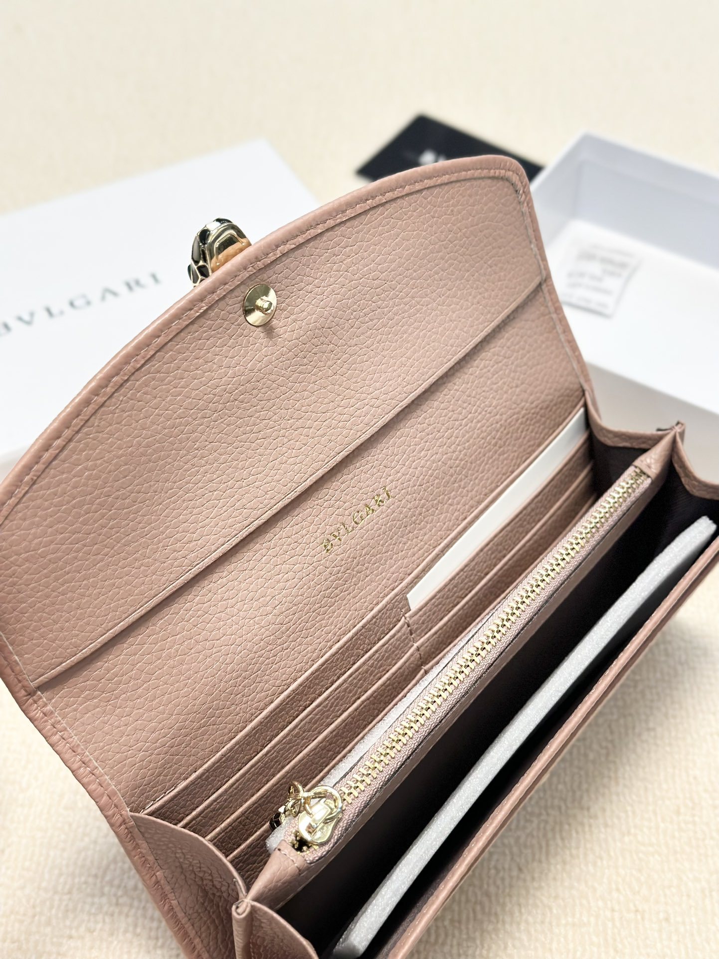 BVLGARI Rose Gold Logo-Accented Bag 202