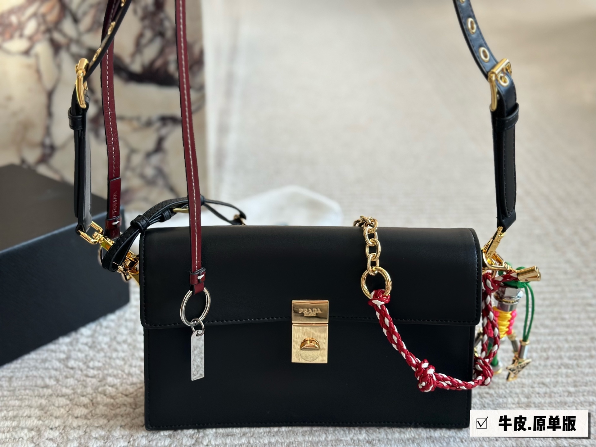Prada Gold Logo-Accented Bag 104
