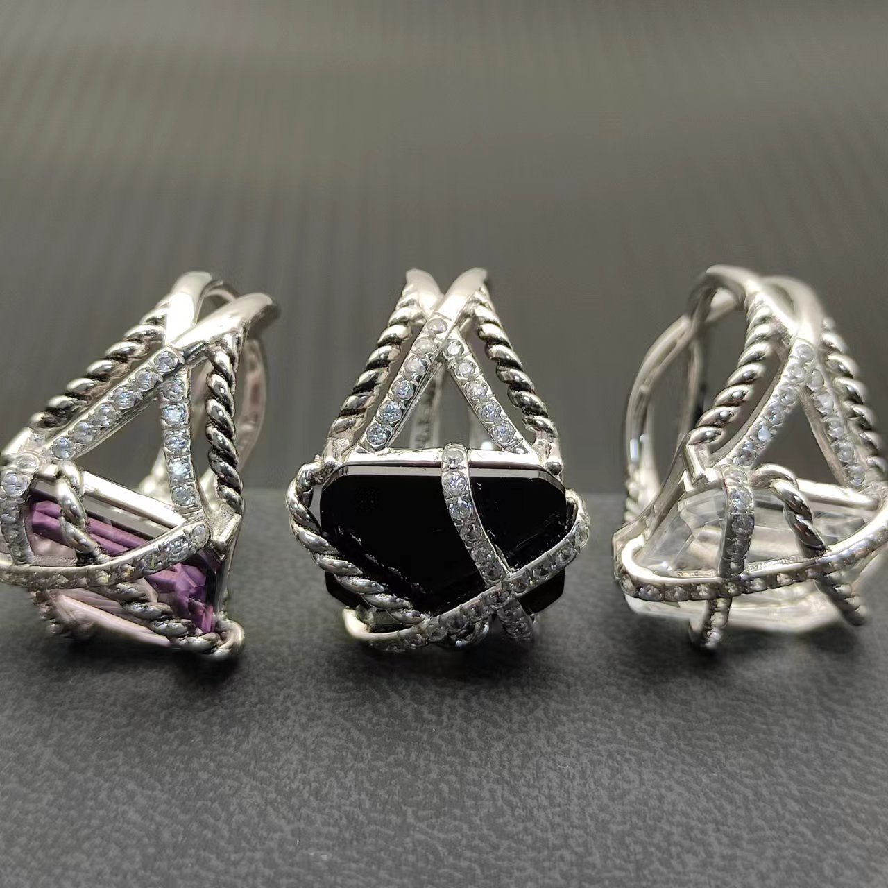 David Yurman Silver Geometric Ring 286