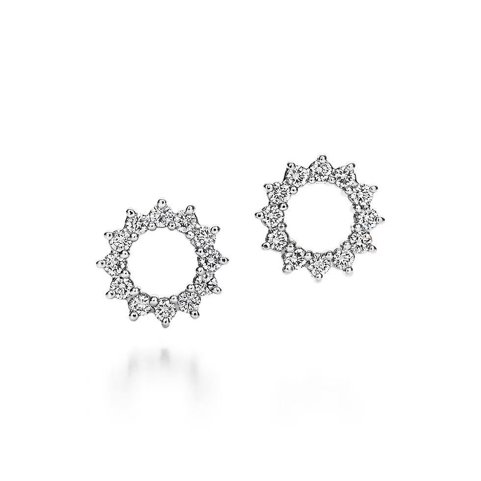 Tiffany Silver Logo-Accented Earrings 030