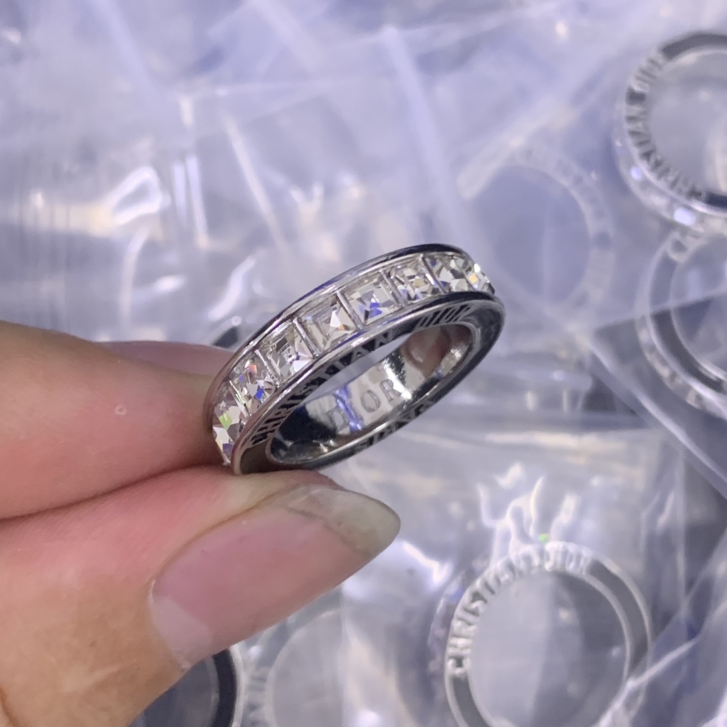 Dior Silver Logo-Accented Ring 569