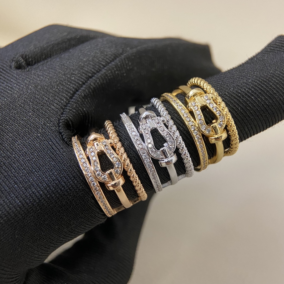 FRED Gold Logo-Accented Ring 015