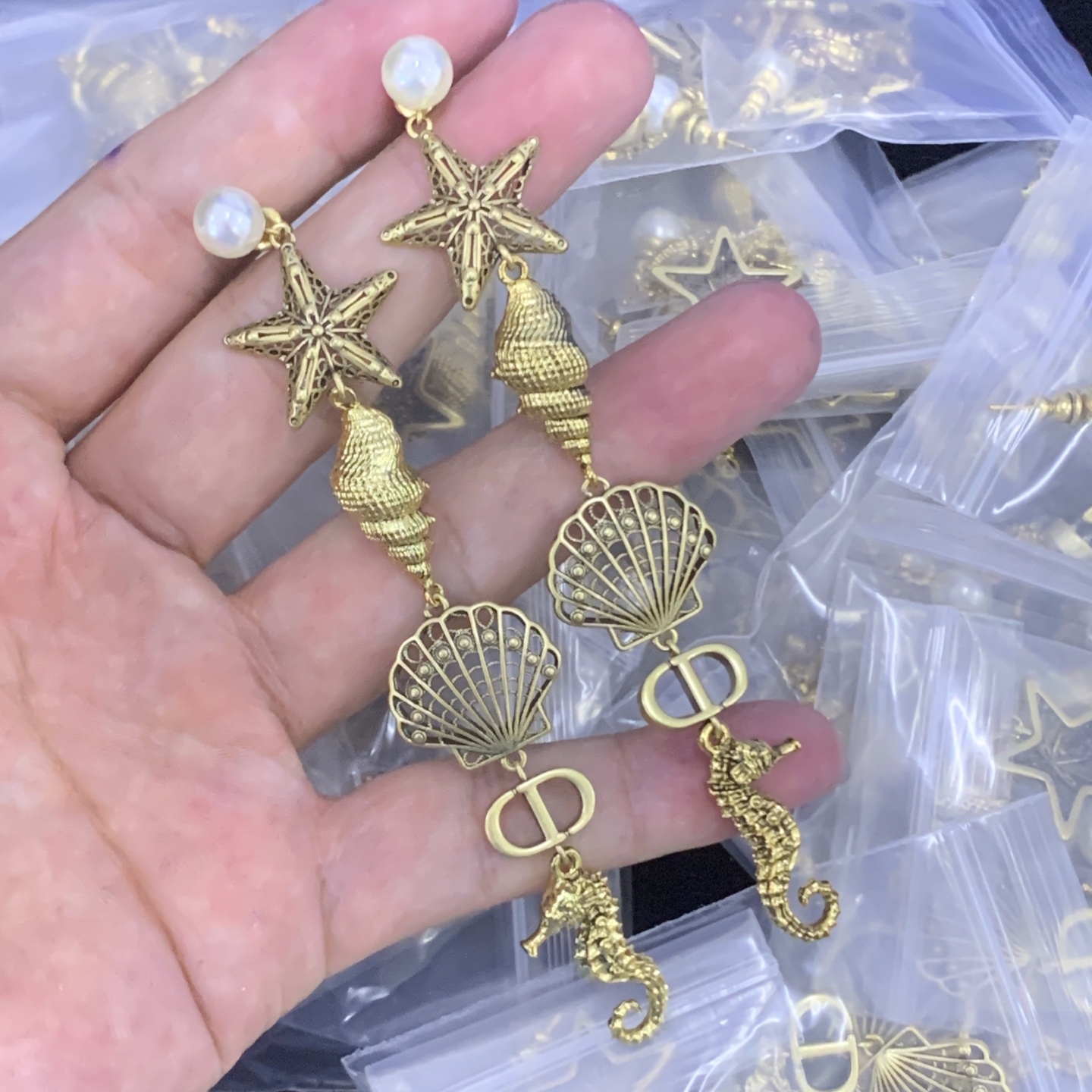 Dior Gold Vintage-Inspired Earrings 559