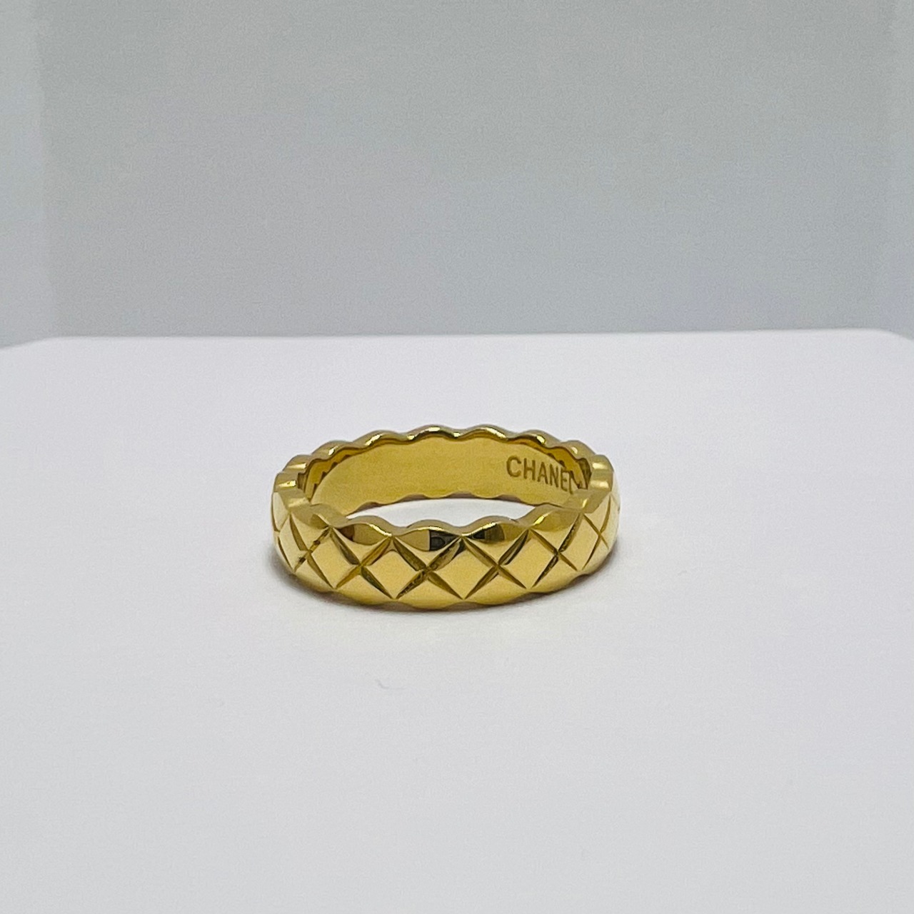 Chanel Gold Textured Ring 1045
