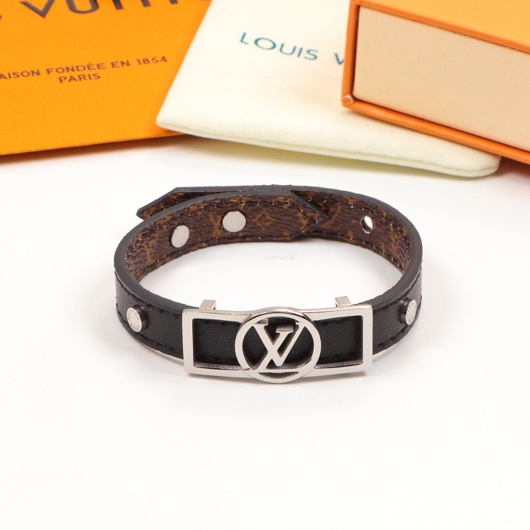LV Rose Gold Logo-Accented Bracelet 034