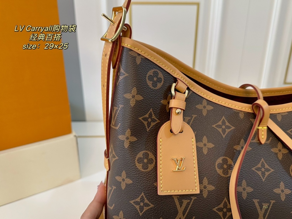 LV bag carryall leather bag 29cm