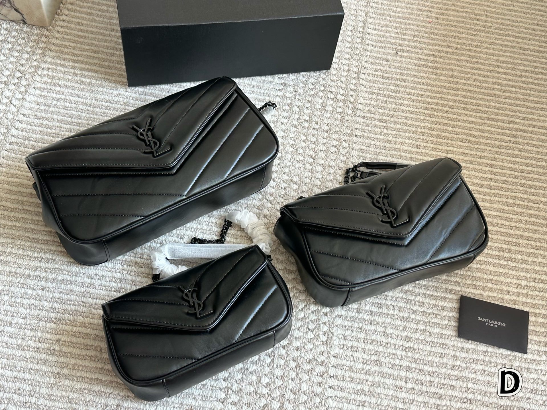 YSL Gold Logo-Accented Bag 145