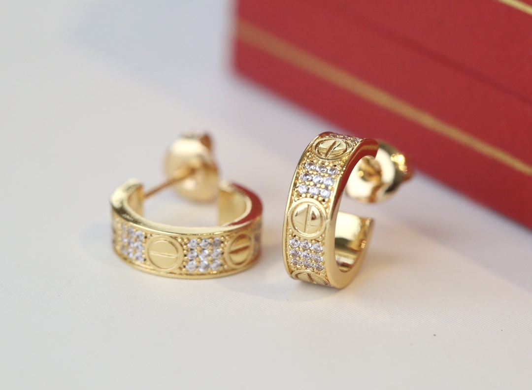 Cartier love Gold Romantic Earrings 0232