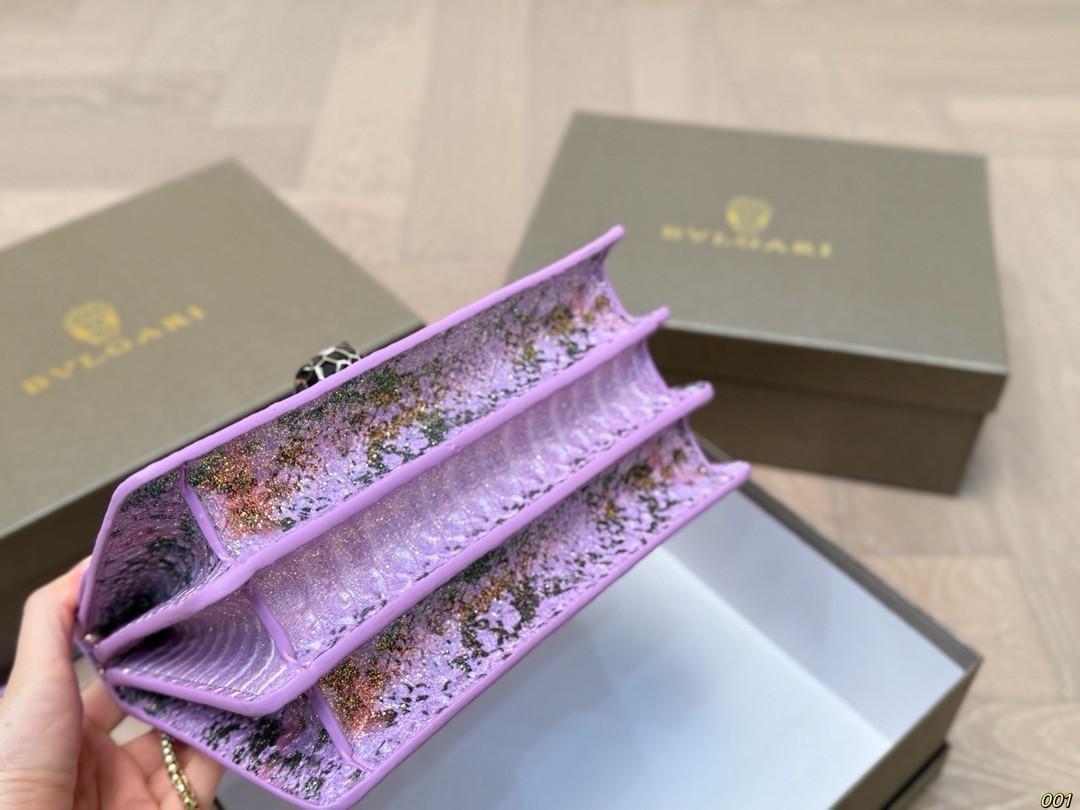 BVLGARI Purple Vintage-Inspired Bag 199