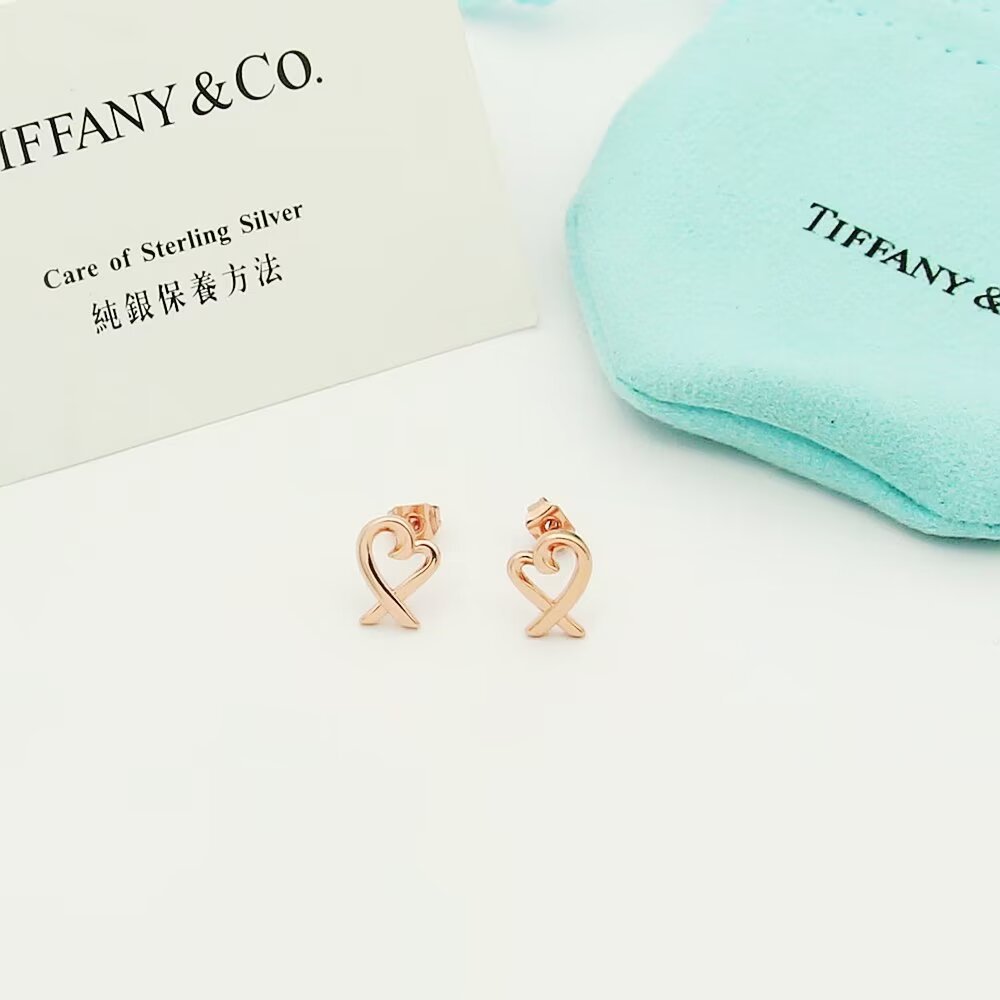Tiffany Silver Logo-Accented Earrings 039