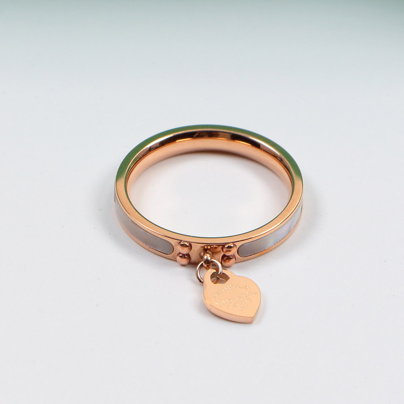 Tiffany Rose Gold Logo-Accented Ring 003