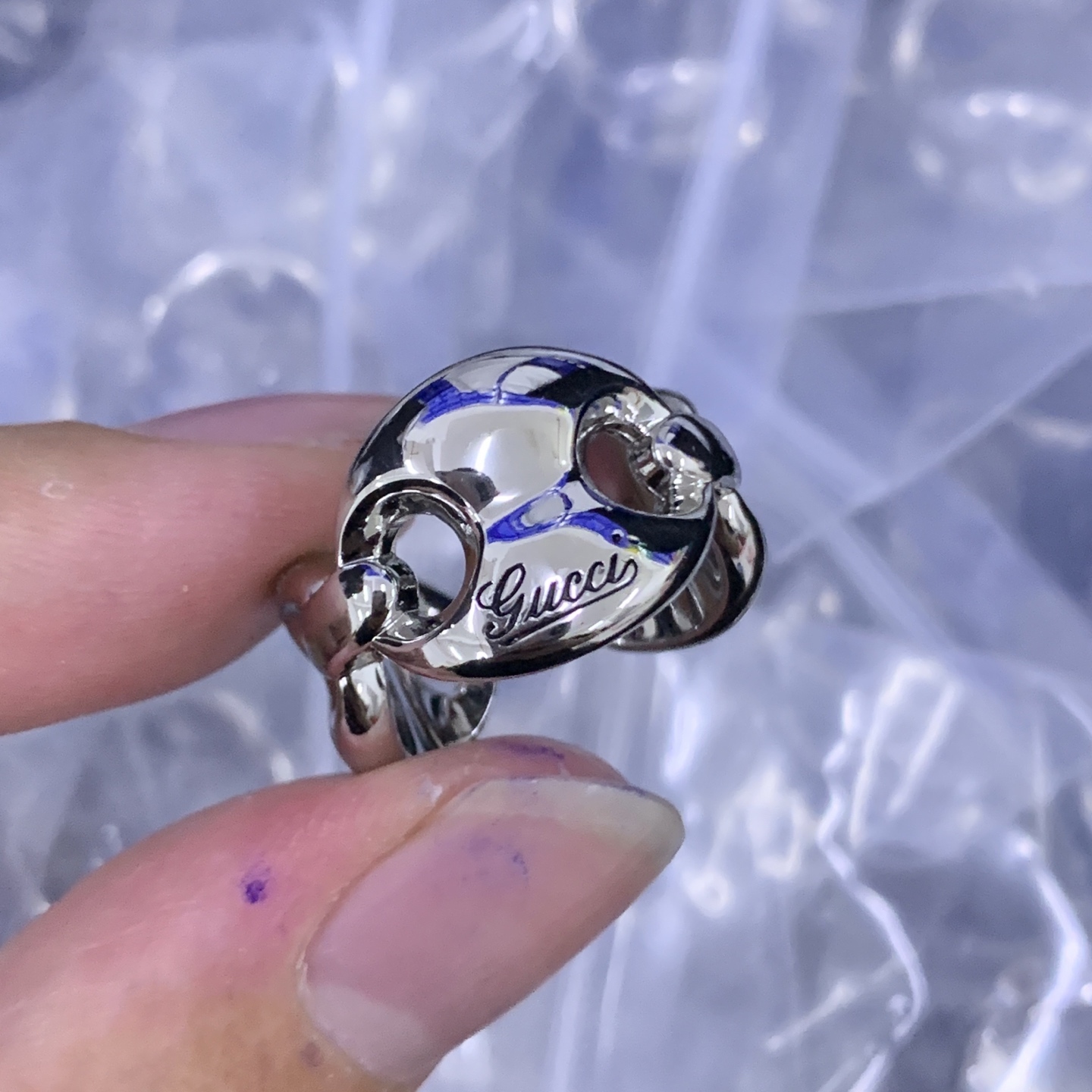 Gucci Silver Logo-Accented Ring 186
