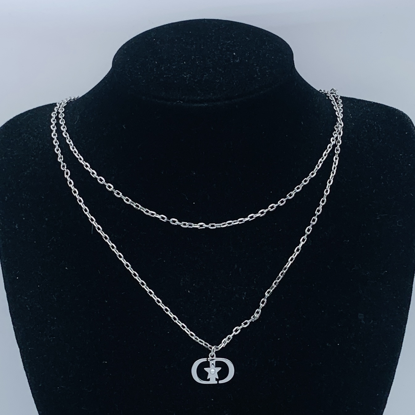 Dior Silver Logo-Accented Necklace 650