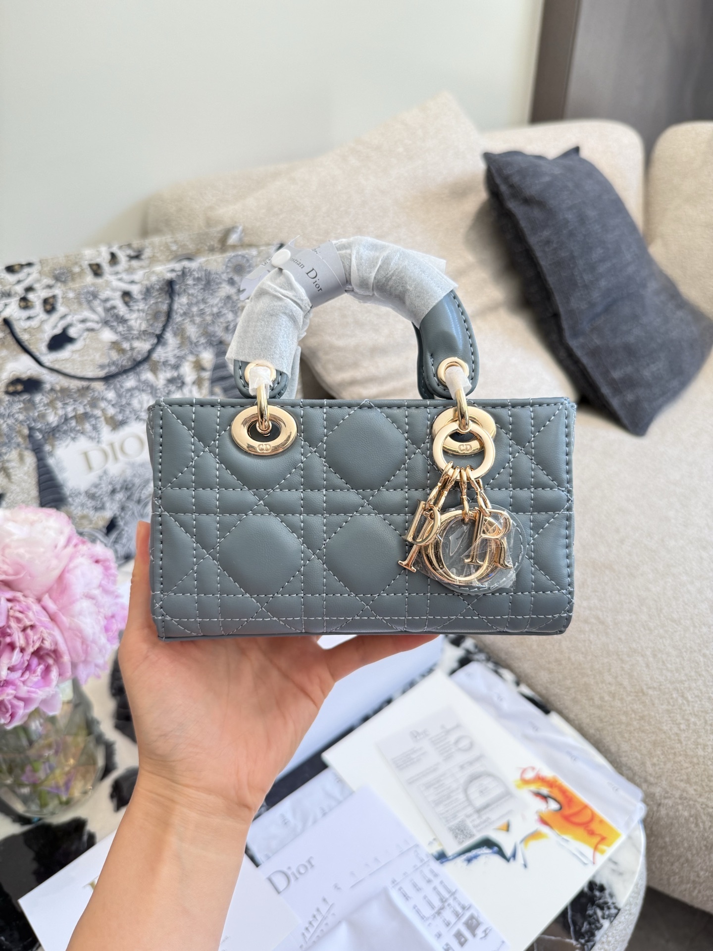 Dior d-joy Rose Gold Vintage-Inspired Bag 714