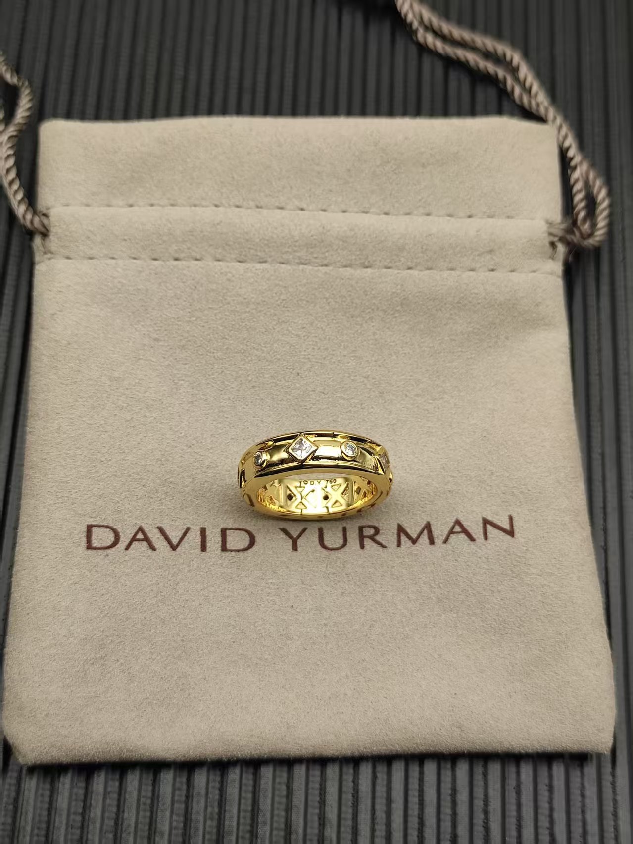 David Yurman Rose Gold Textured Ring 304