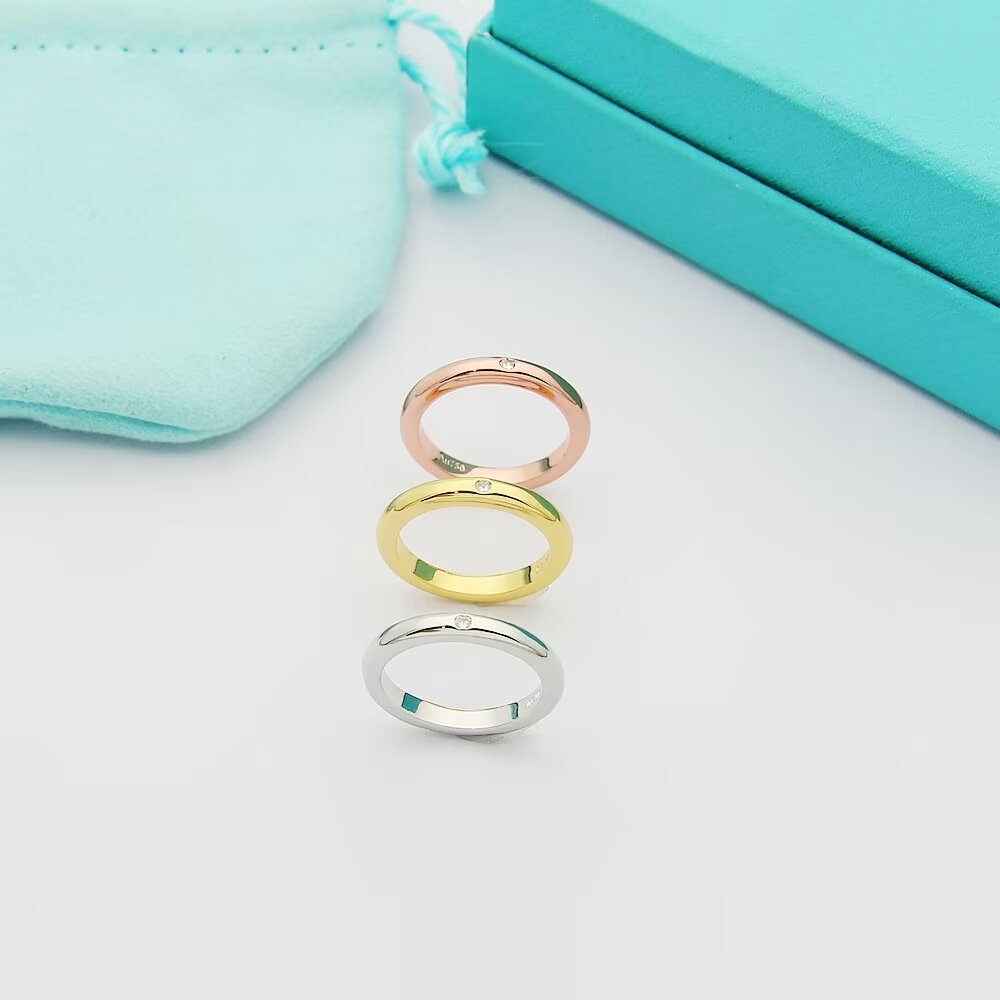 Tiffany Silver Logo-Accented Ring 028